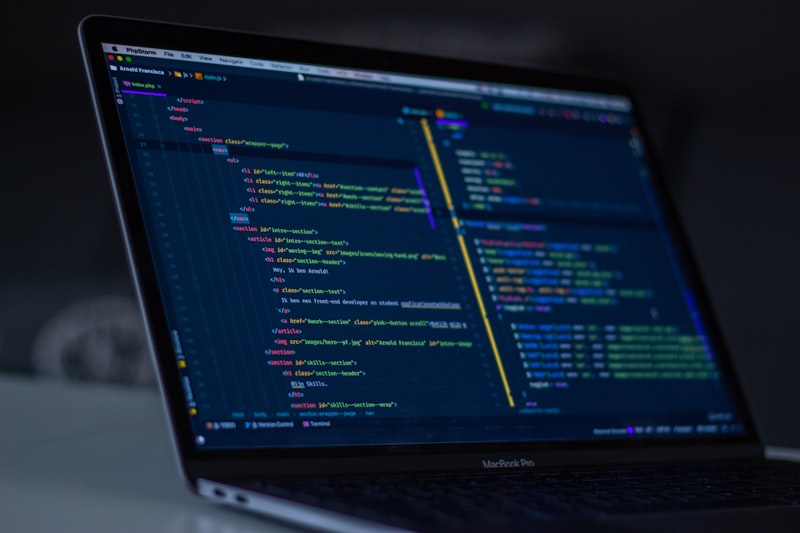 Code on screen